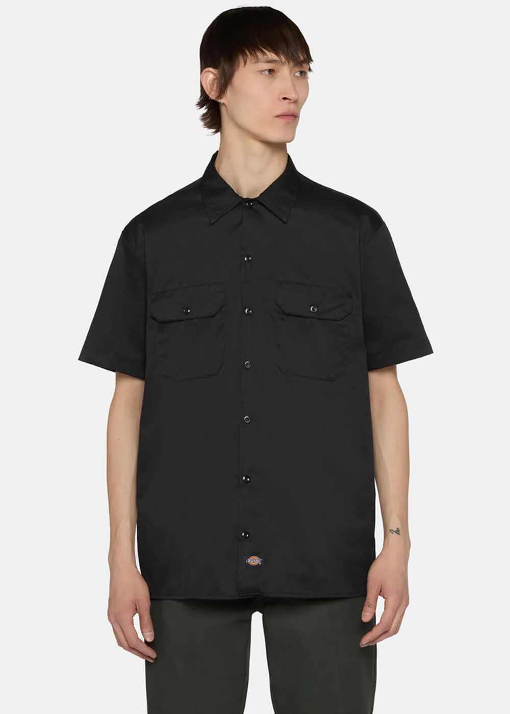 Dickies Mens Short Sleeve Work Shirt Black
