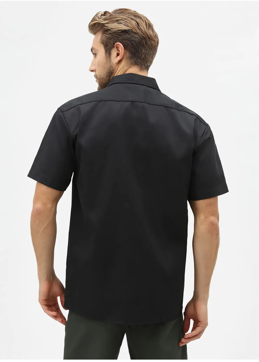 Dickies Mens Short Sleeve Work Shirt Black