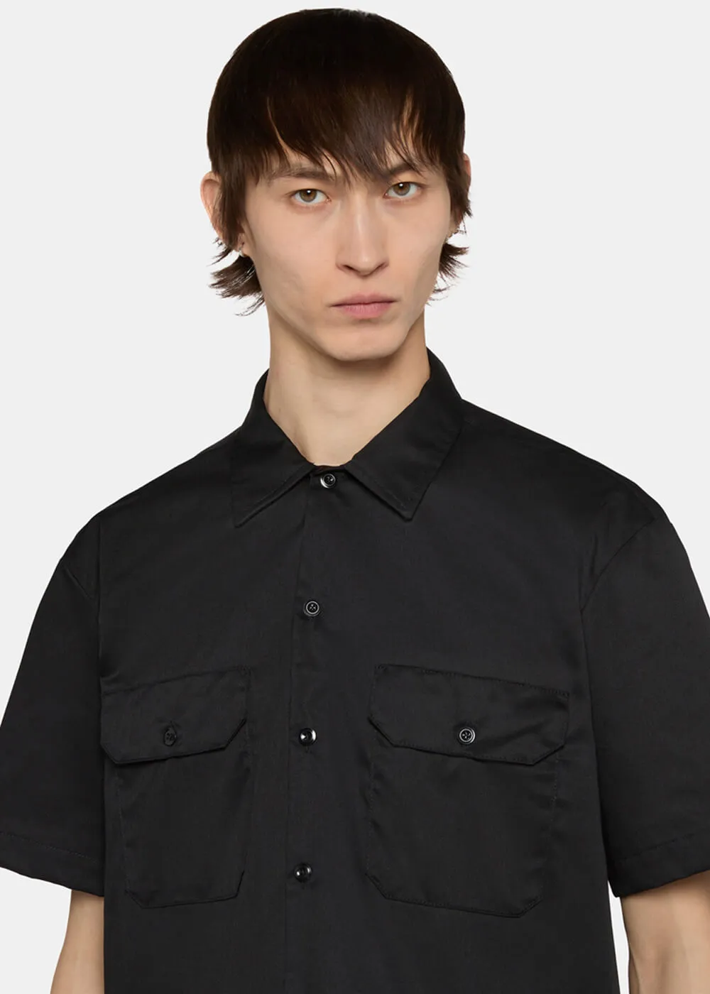 Dickies Mens Short Sleeve Work Shirt Black