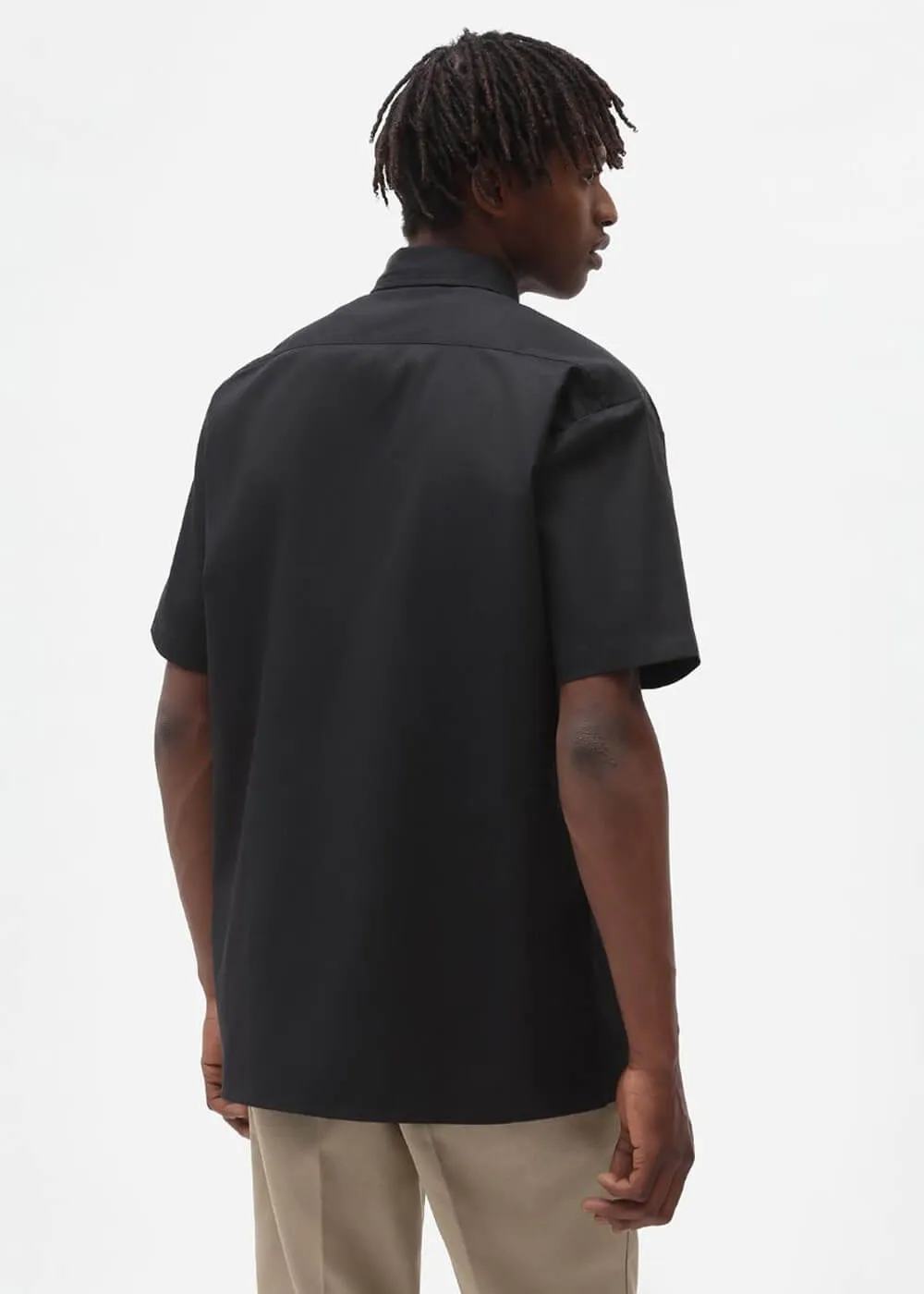 Dickies Mens Short Sleeve Work Shirt Black