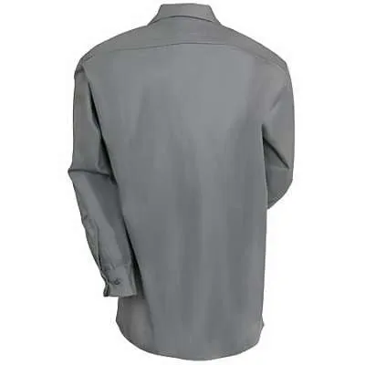 Dickies Shirts: Men's Twill Long Sleeve Work Shirt - Grey