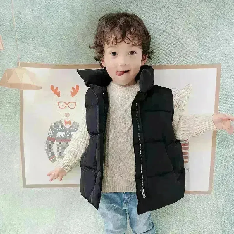 Down Cotton Vest Autumn And Winter Waistcoat Winter Clothing Children Sleeveless Puffer jacket