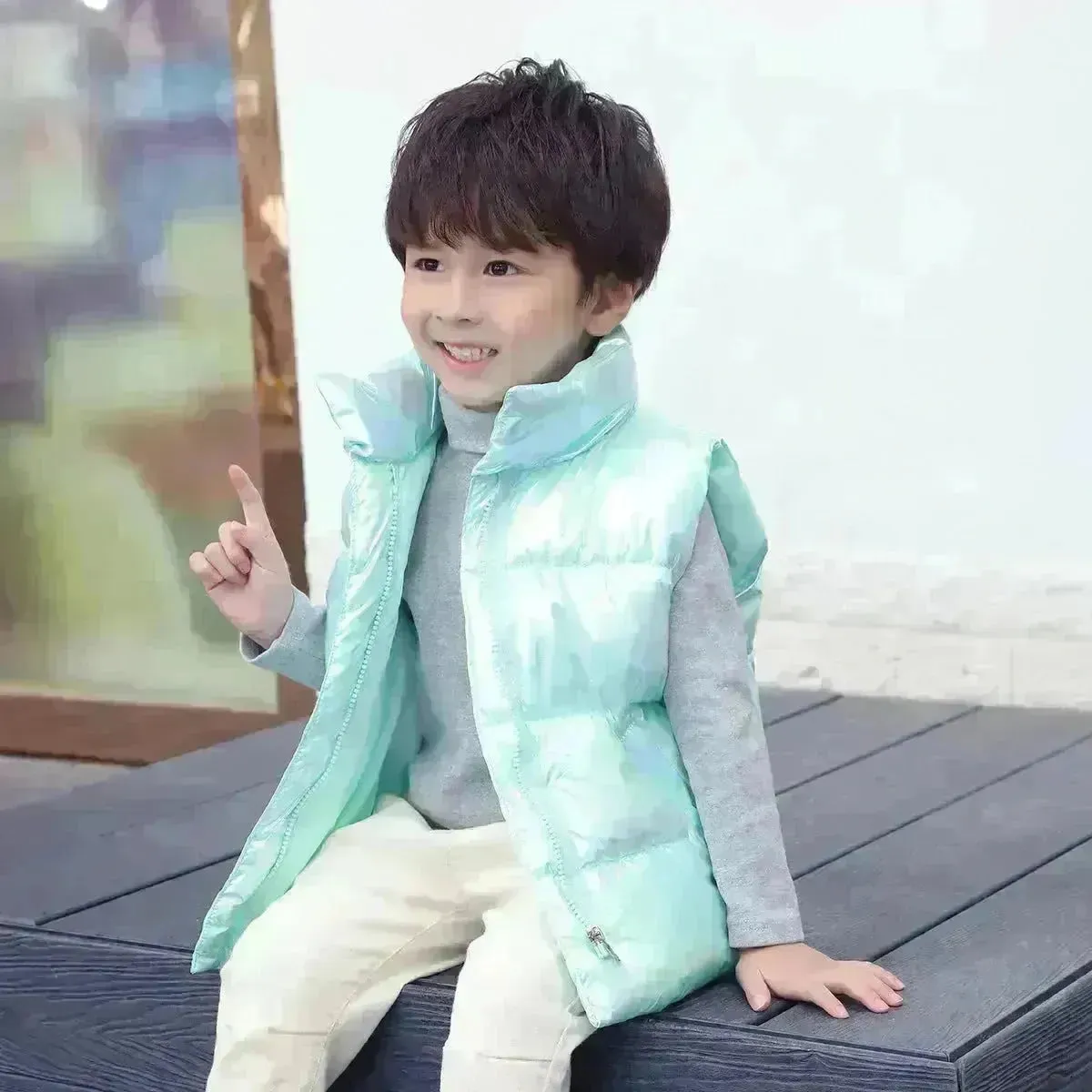Down Cotton Vest Autumn And Winter Waistcoat Winter Clothing Children Sleeveless Puffer jacket