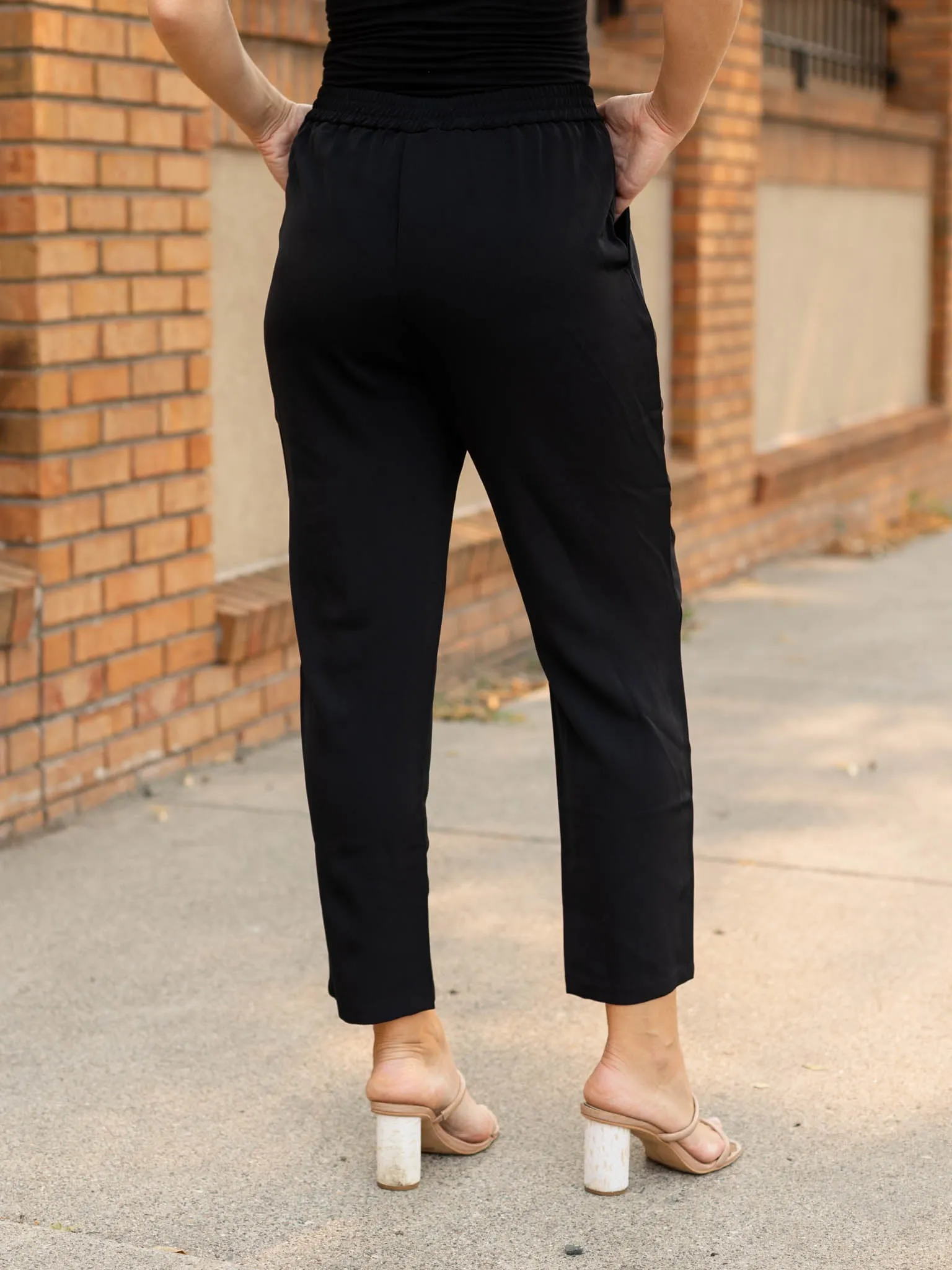 Drawstring Woven Solid Pant