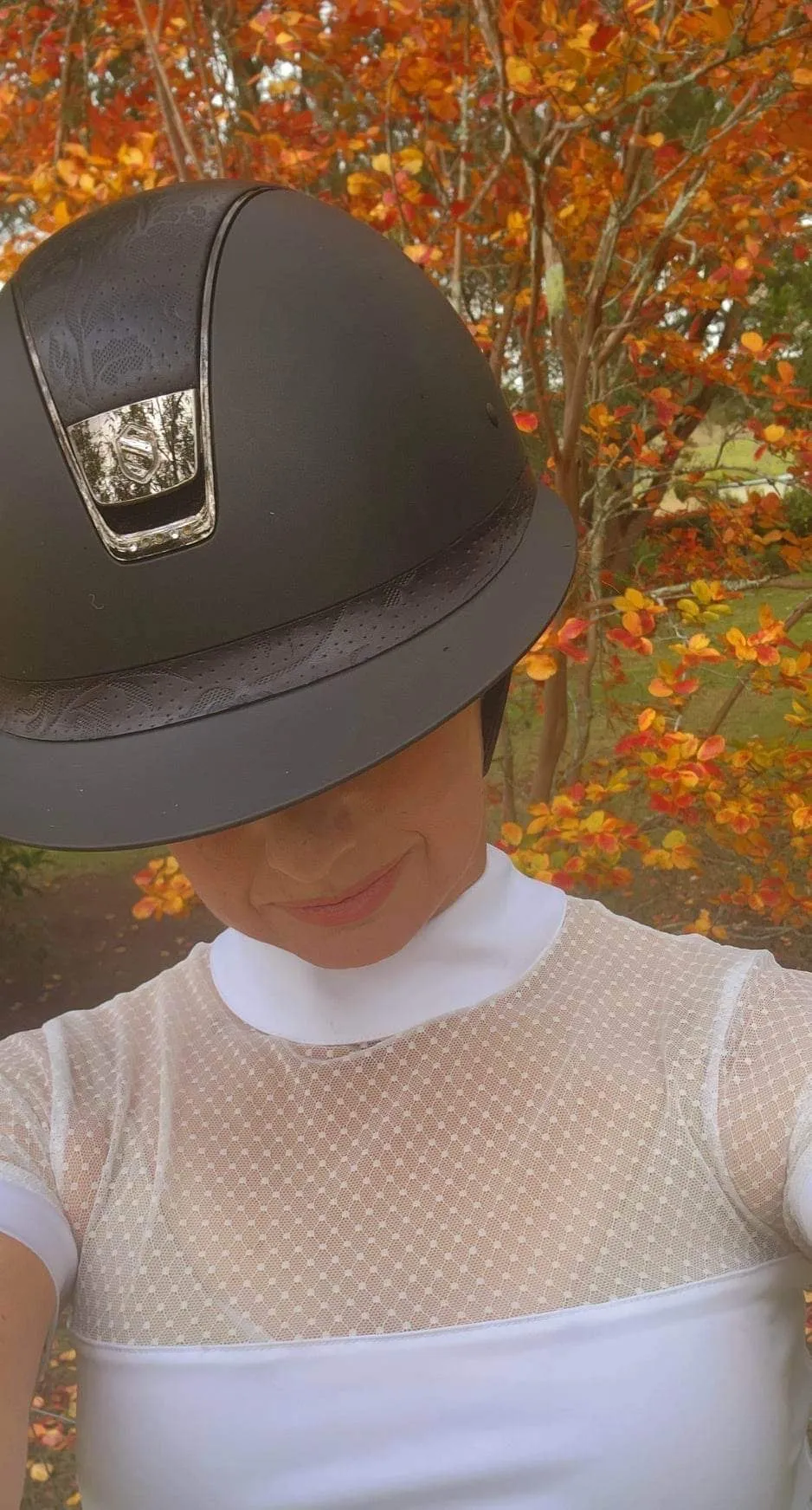 Dressage Show Shirt With Added Crystal Details designed by The Dressage Diva