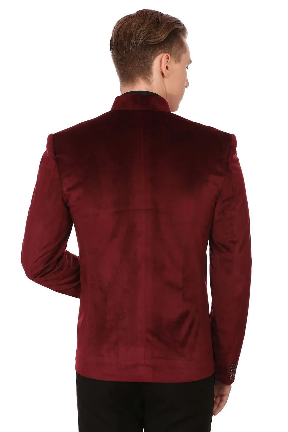 Dust Free Velvet Red Bandhgala