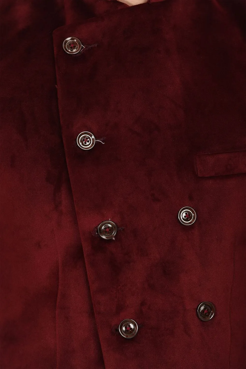 Dust Free Velvet Red Bandhgala