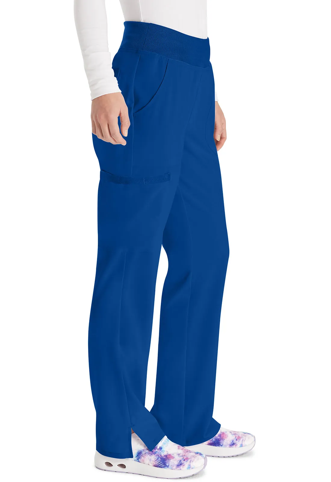EDS Essentials DK005 Natural Rise Tapered Leg Pull-On Pants Galaxy Blue