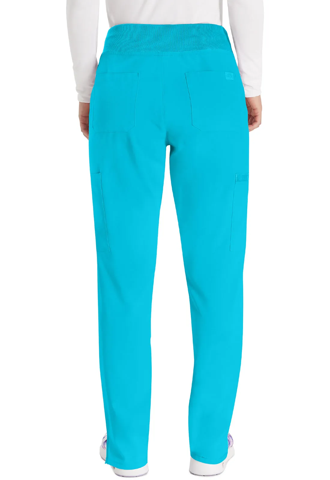 EDS Essentials DK005 Natural Rise Tapered Leg Pull-On Pants Turquoise