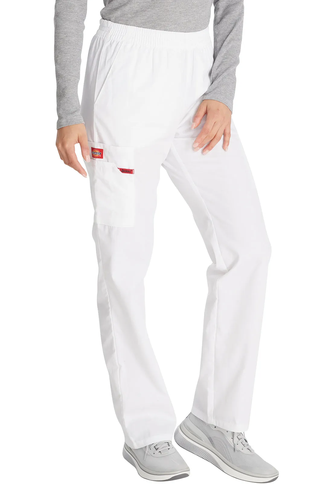 EDS Signature 86106 Natural Rise Tapered Leg Pull-On Pants White
