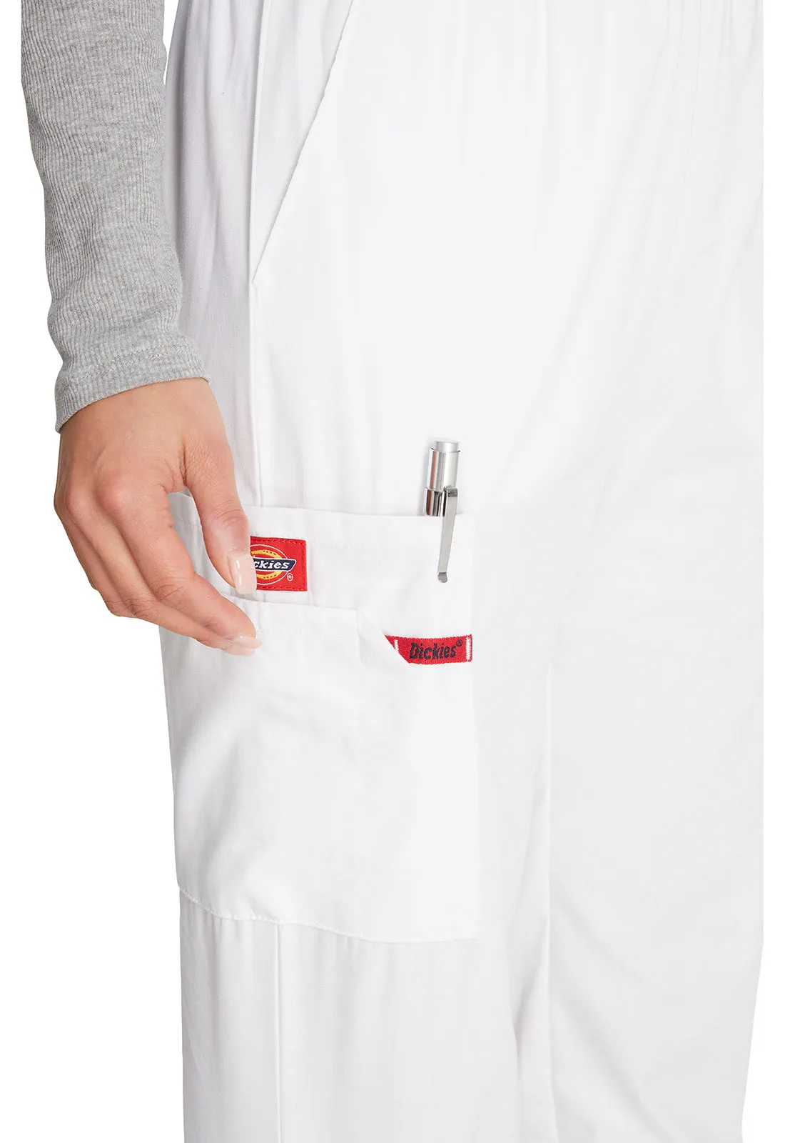 EDS Signature 86106 Natural Rise Tapered Leg Pull-On Pants White