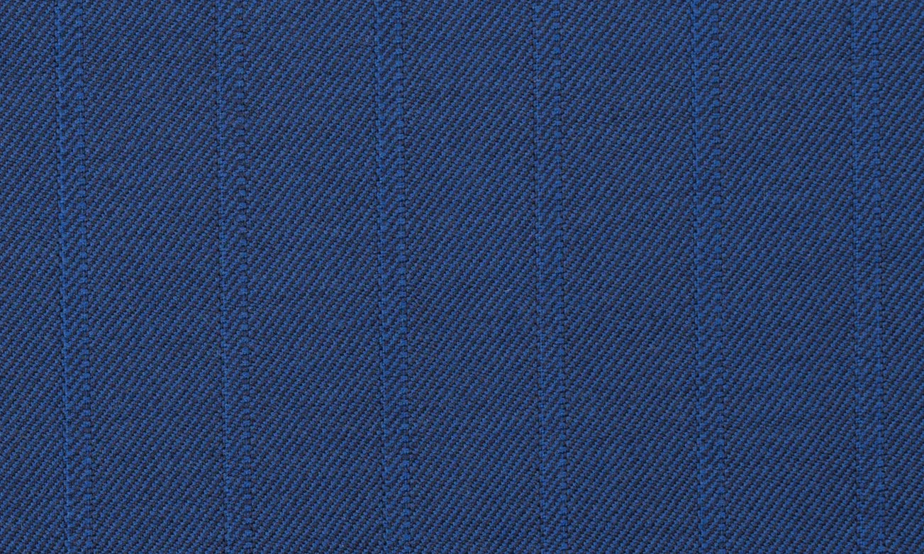 Electric Blue Self Stripe Short Double Breast Suit
