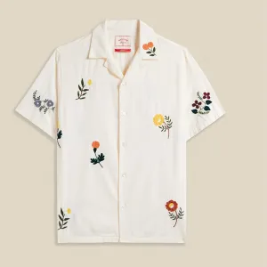 Embroidery Flowers SS Cotton Shirt