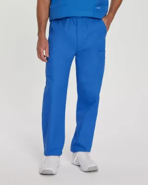 Essentials 8555 Men's Cargo Scrub Pants Royal Blue