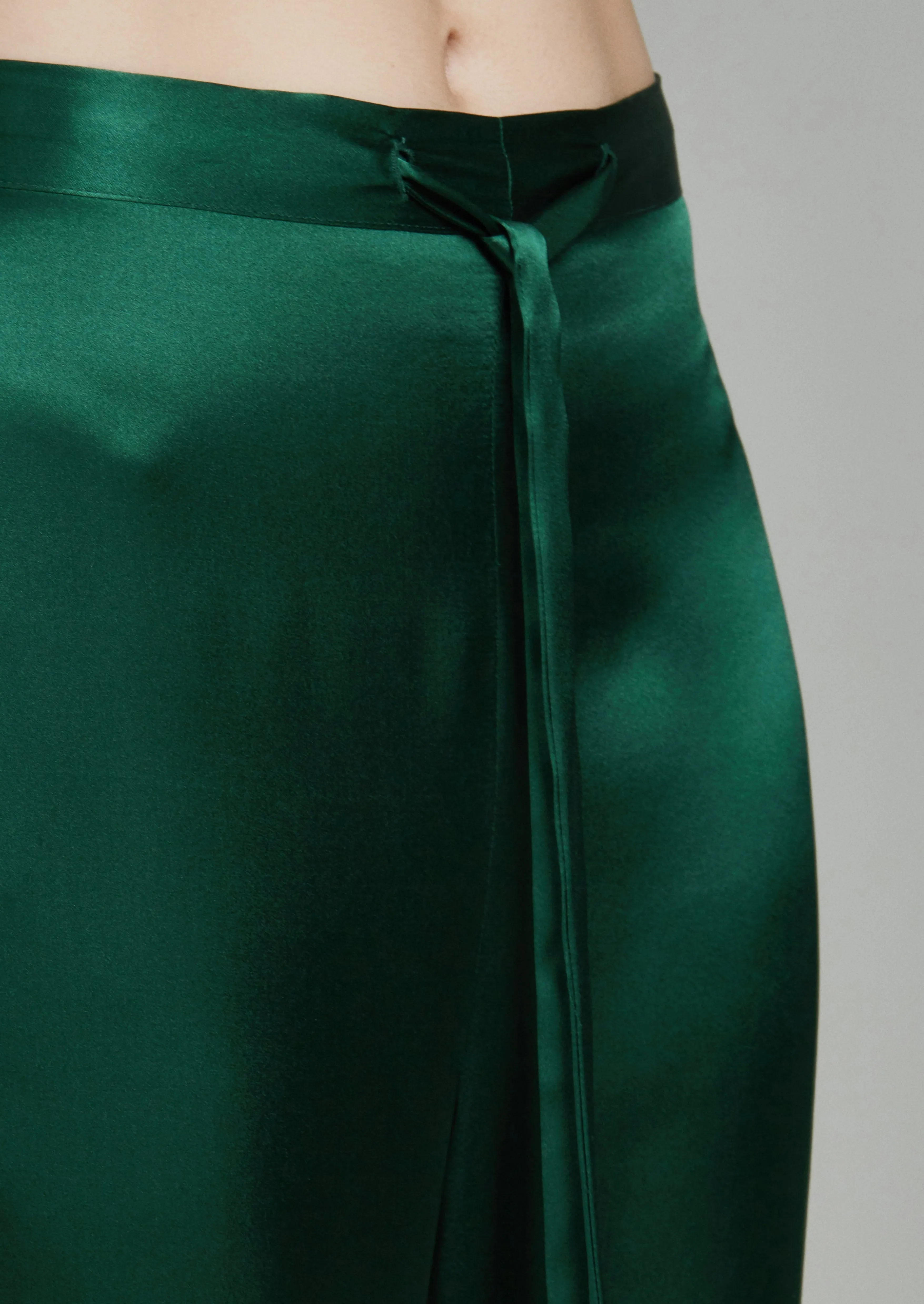 Estella Midnight Green Silk PJ Set