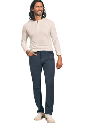 Faherty Stretch Terry 5 Pocket - Navy