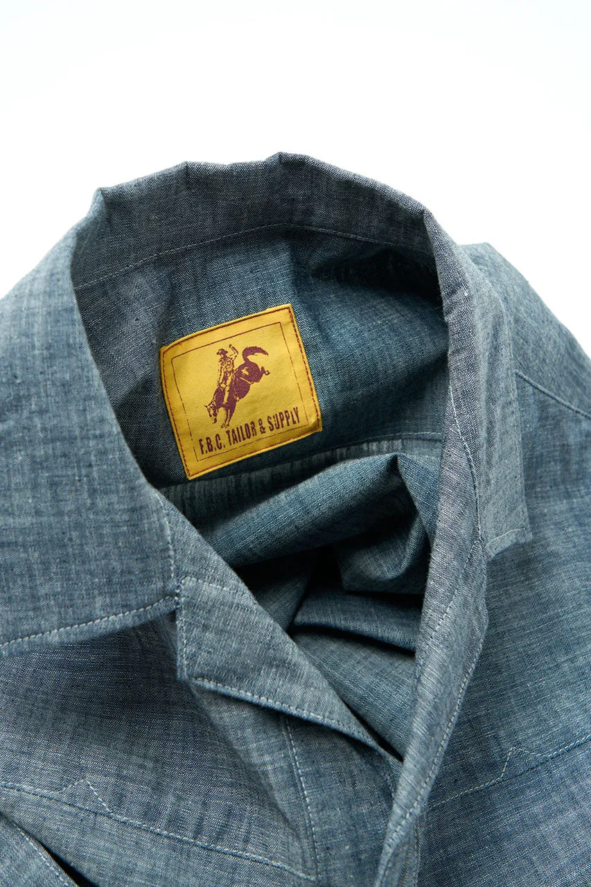 Fatboy Clothing "Philip's Cafe" Chambray Short Sleeve Shirt