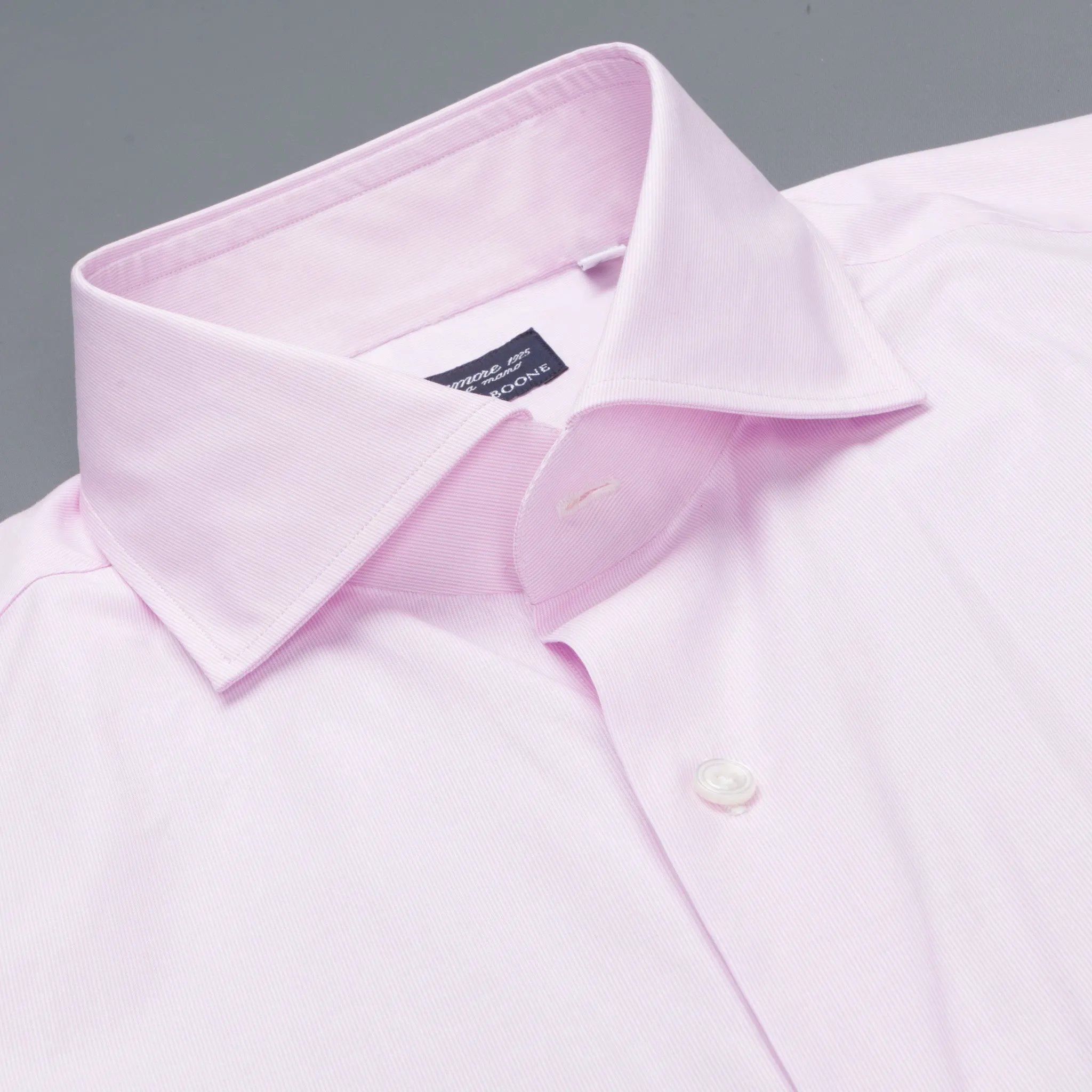 Finamore Napoli shirt pink hairline Collo Eduardo