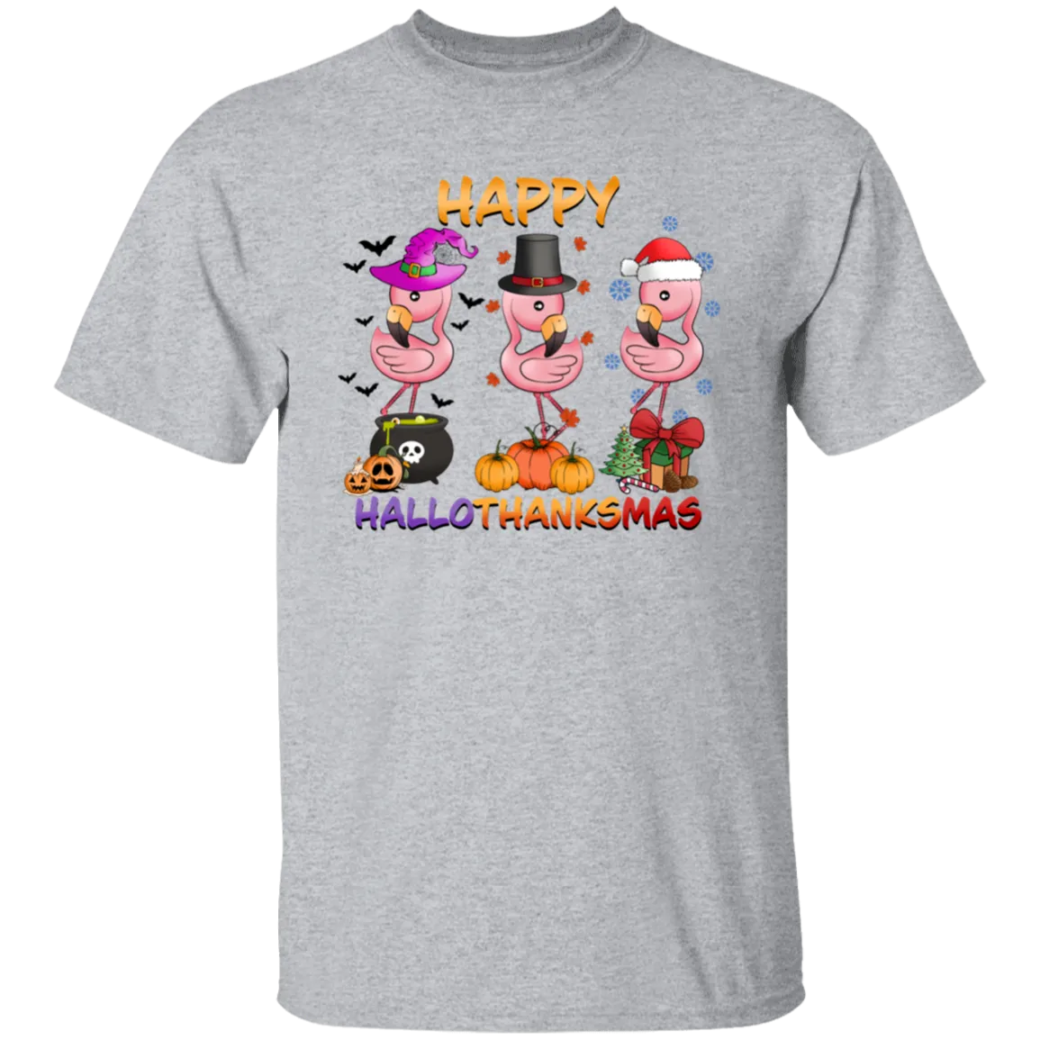 Flamingo HalloThanksMas T-Shirt