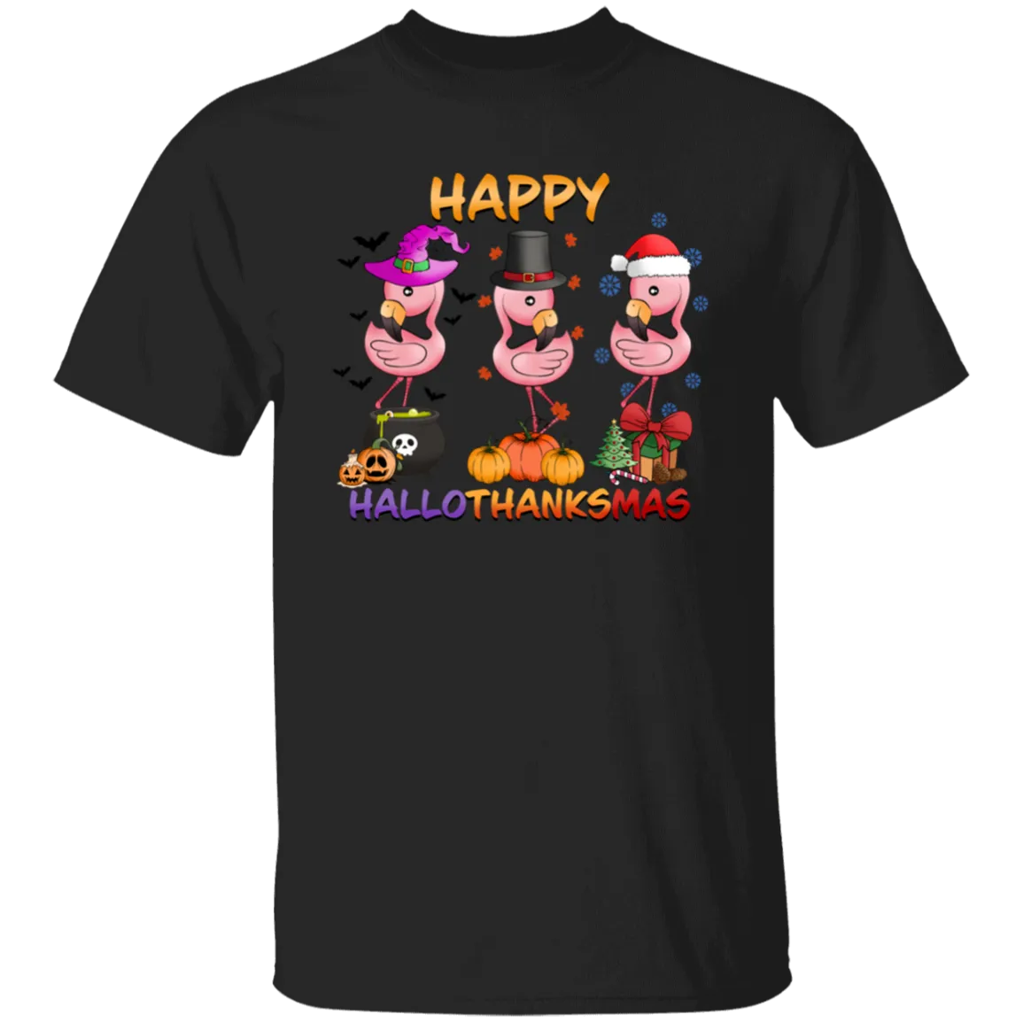 Flamingo HalloThanksMas T-Shirt