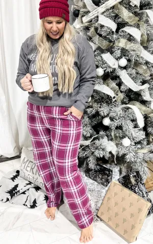 Flannel Pajama Bottoms PINK**
