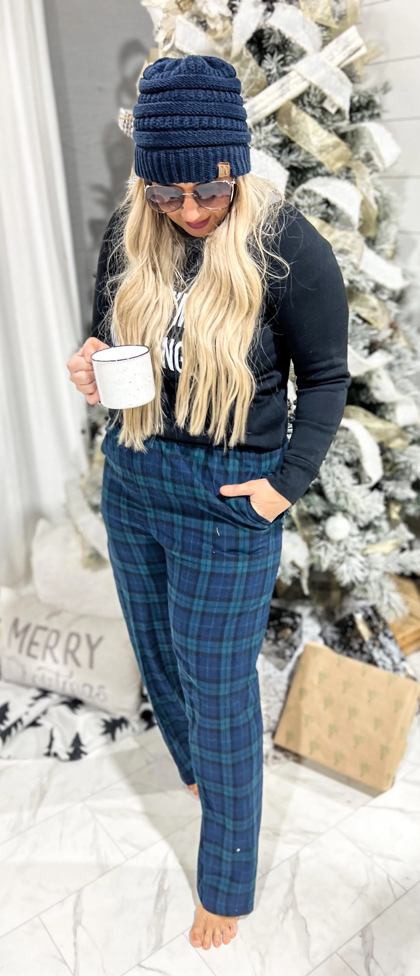 Flannel Pajama Bottoms Scottish Tartan** - Final Sale