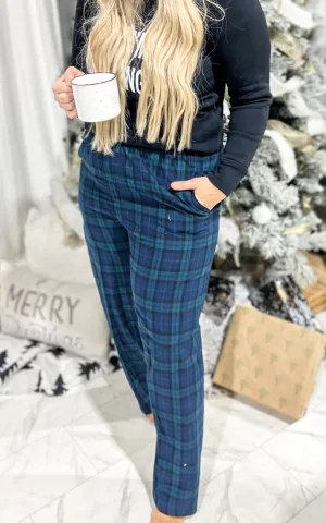 Flannel Pajama Bottoms Scottish Tartan** - Final Sale