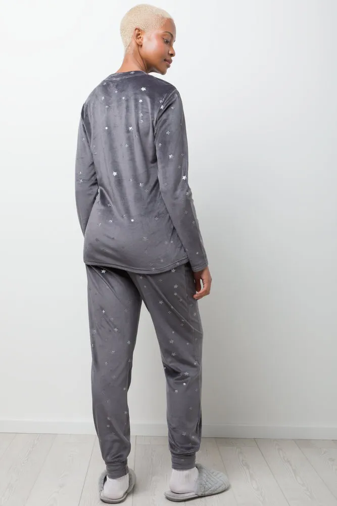 Fleece Pyjamas Dark Grey