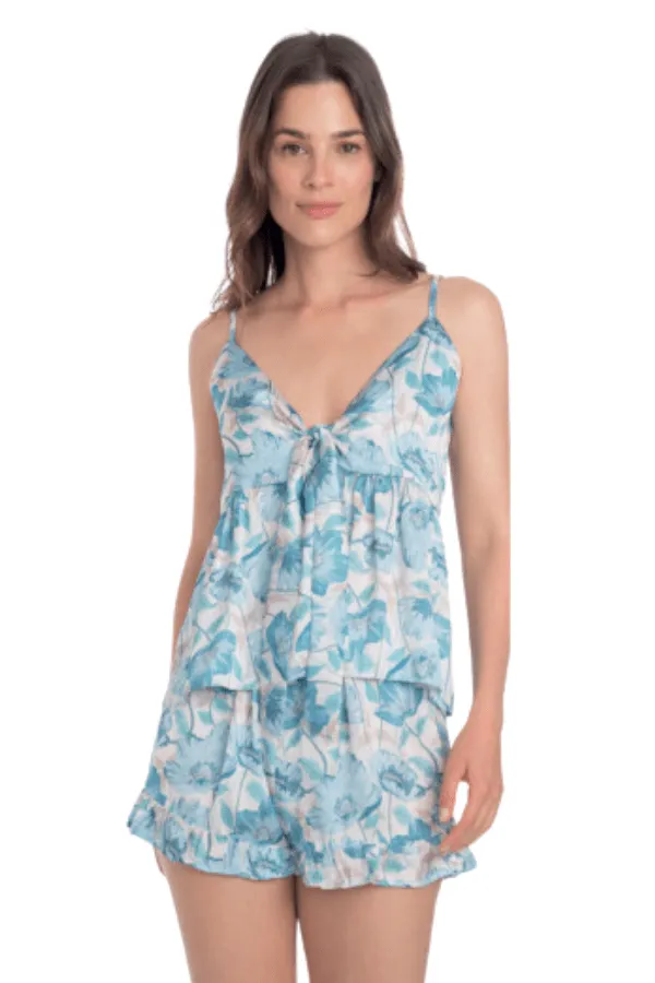 Flora Short PJ Set - Blue
