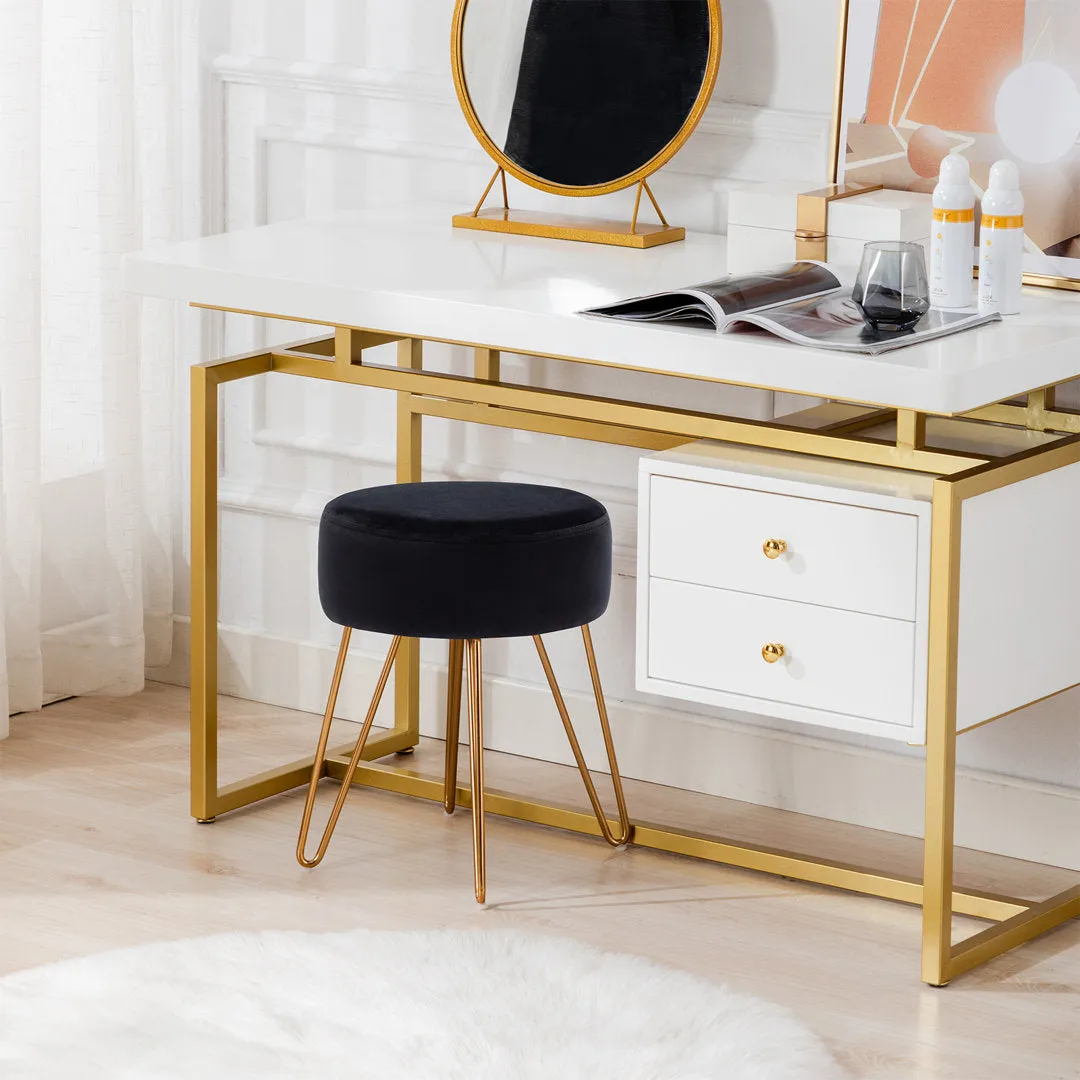 Foerster Iron Vanity Stool Mercer41 Color: Black