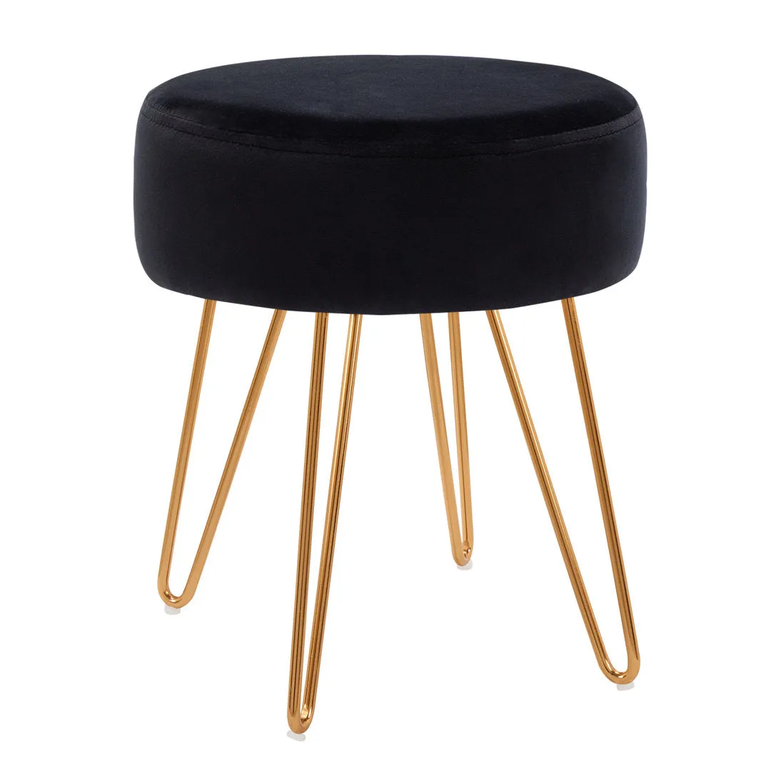 Foerster Iron Vanity Stool Mercer41 Color: Black