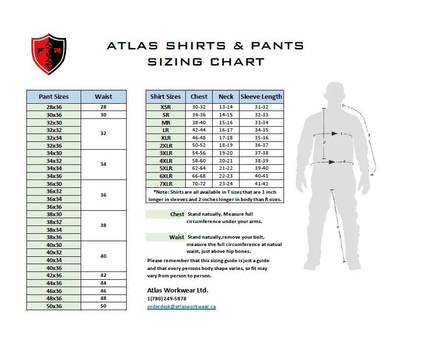 FR / Arc Flash Work Shirts w/Segmented Striping by Atlas Workwear - Style 404