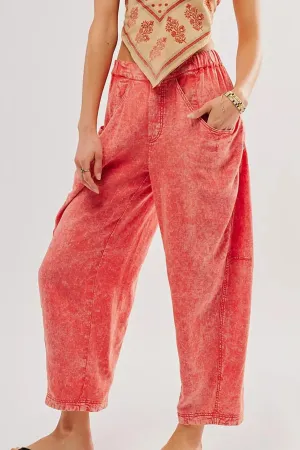 Free People: High Road Pull On Barrel in Mandarin Red
