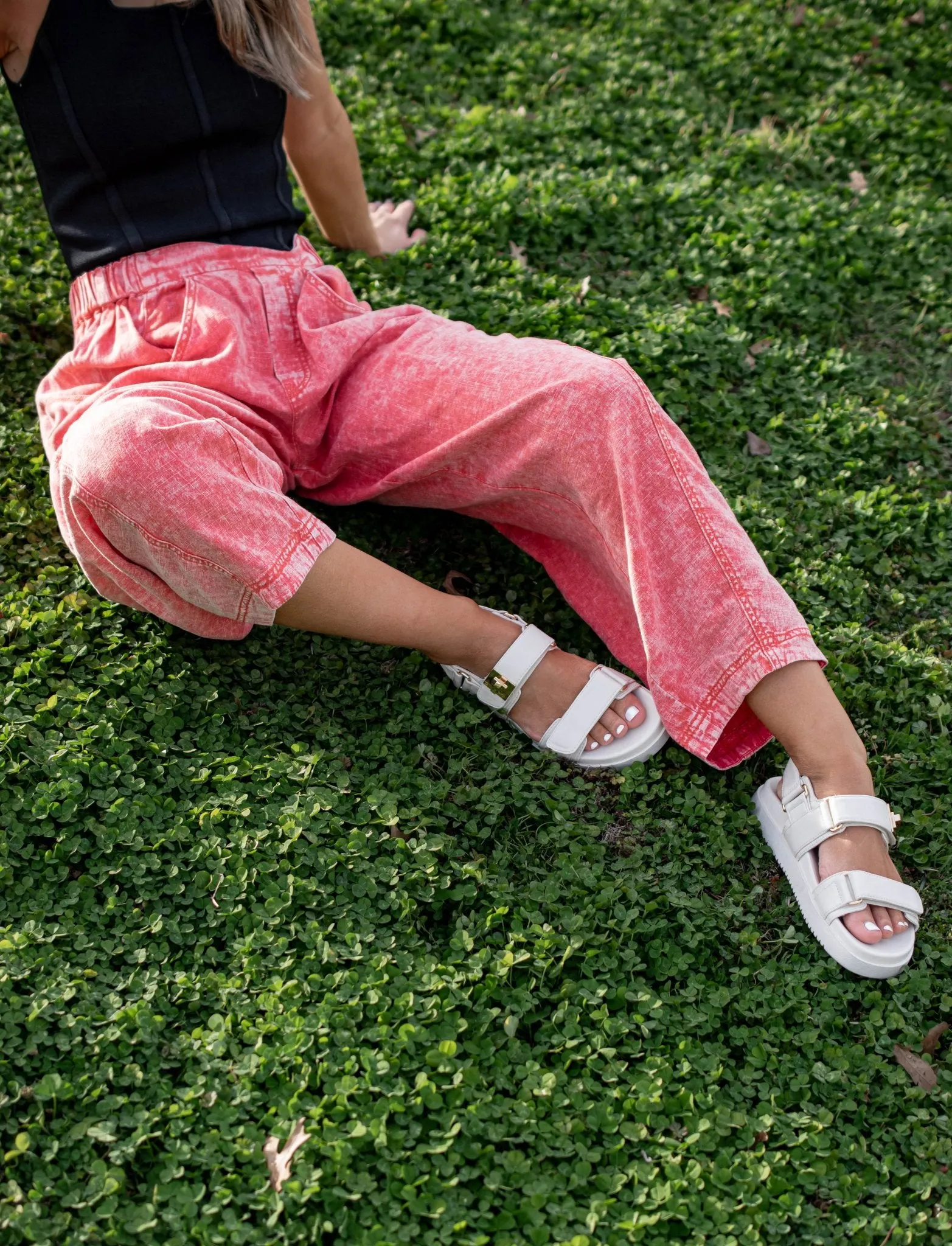 Free People: High Road Pull On Barrel in Mandarin Red