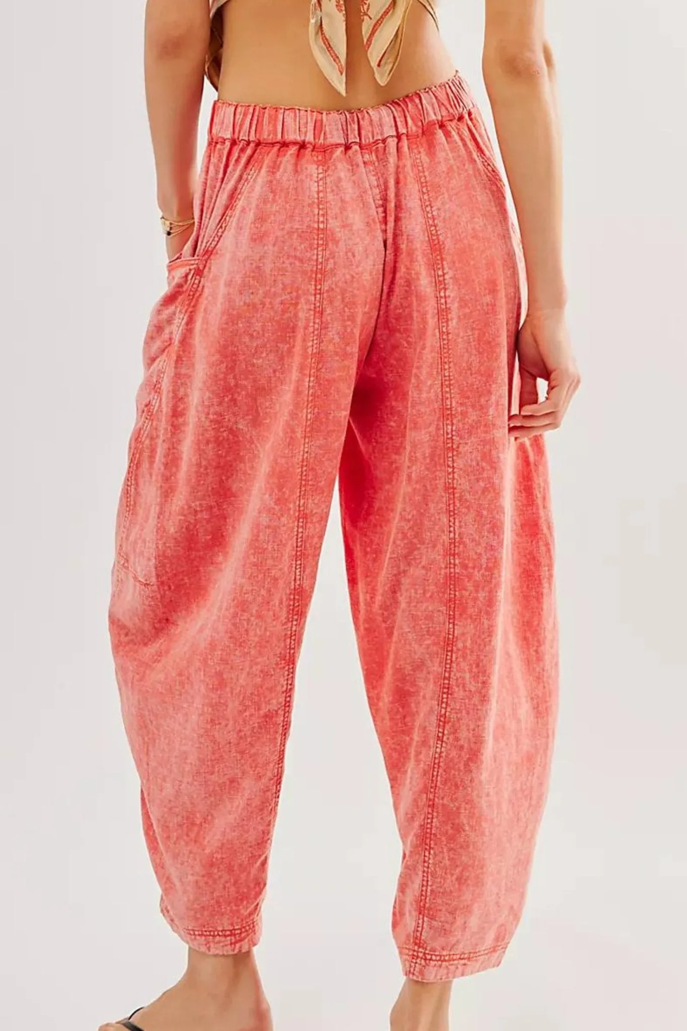Free People: High Road Pull On Barrel in Mandarin Red