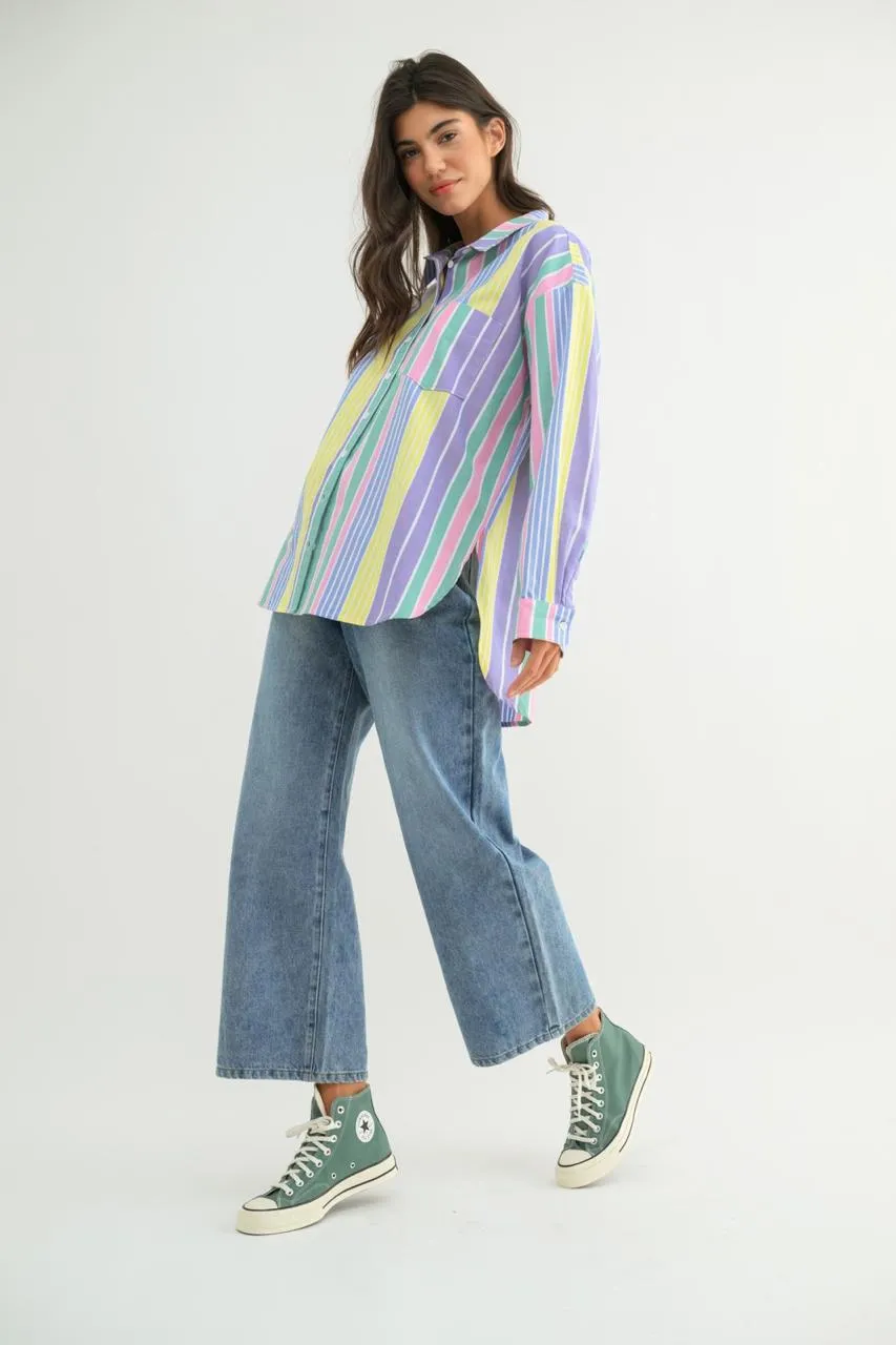Full of Surprises Striped Shirt
