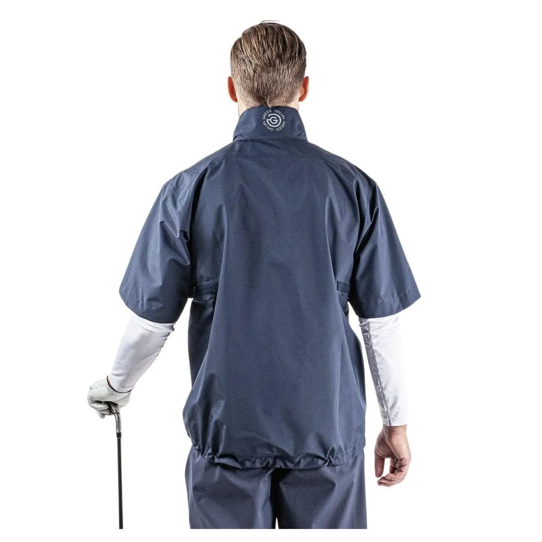 Galvin Green Axl Short Sleeve Waterproof Golf Jacket (White/Navy/Orange)