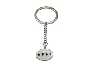 Gambling Card Suits Keychain