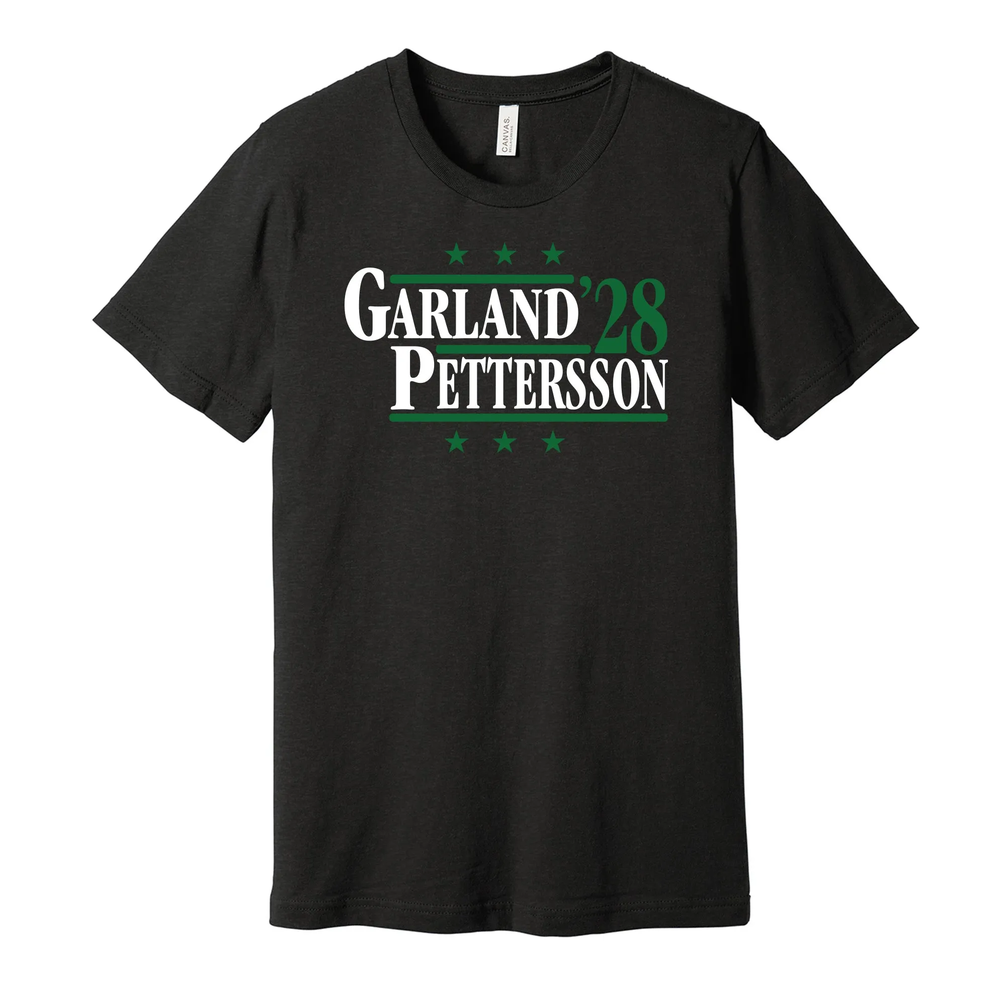 Garland & Pettersson '28 - Vancouver Hockey Political Campaign Parody T-Shirt - Hyper Than Hype Shirts