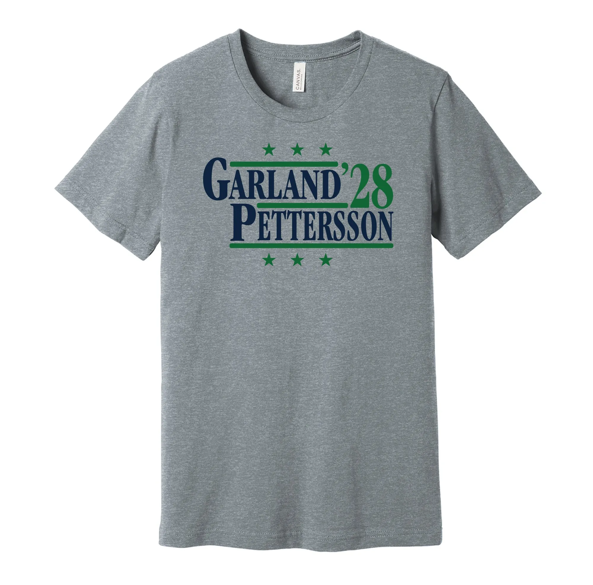 Garland & Pettersson '28 - Vancouver Hockey Political Campaign Parody T-Shirt - Hyper Than Hype Shirts