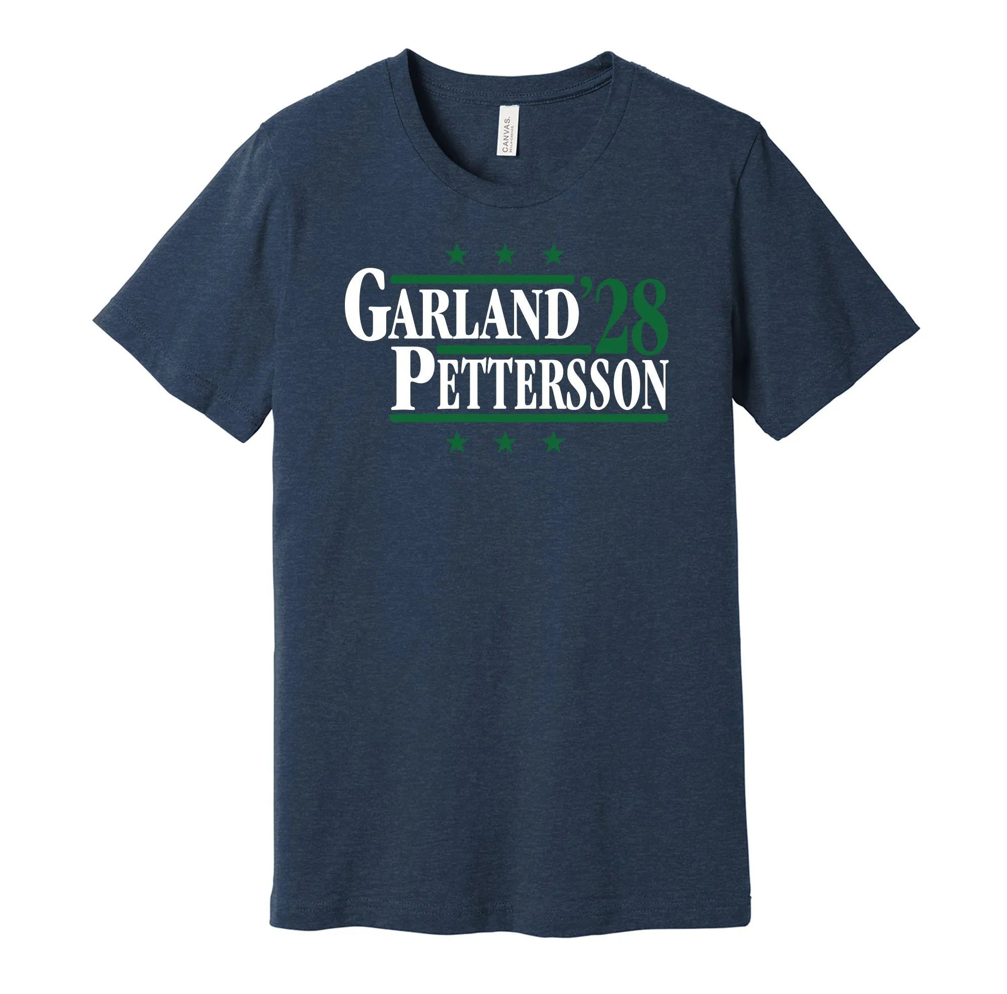 Garland & Pettersson '28 - Vancouver Hockey Political Campaign Parody T-Shirt - Hyper Than Hype Shirts