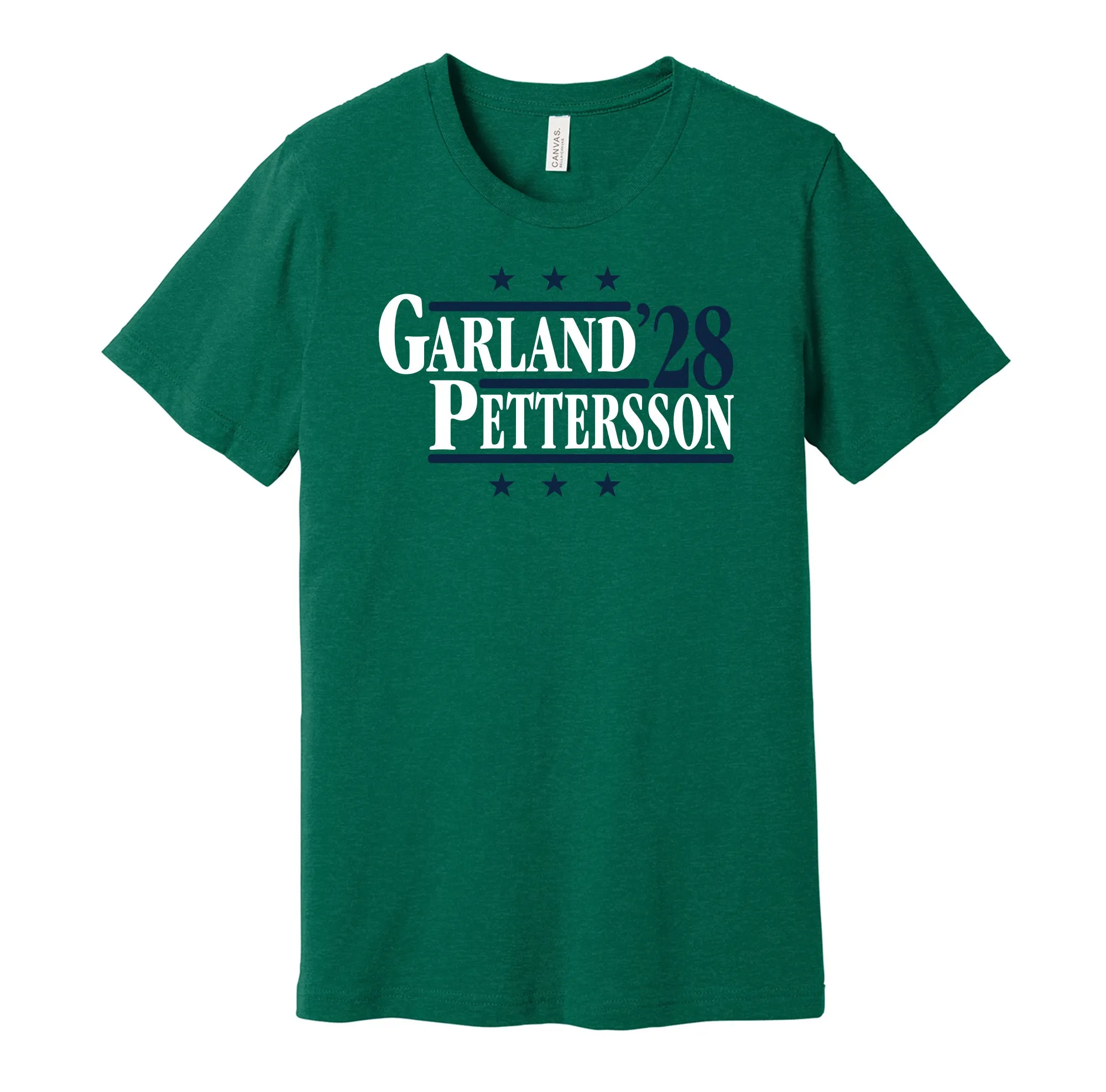 Garland & Pettersson '28 - Vancouver Hockey Political Campaign Parody T-Shirt - Hyper Than Hype Shirts