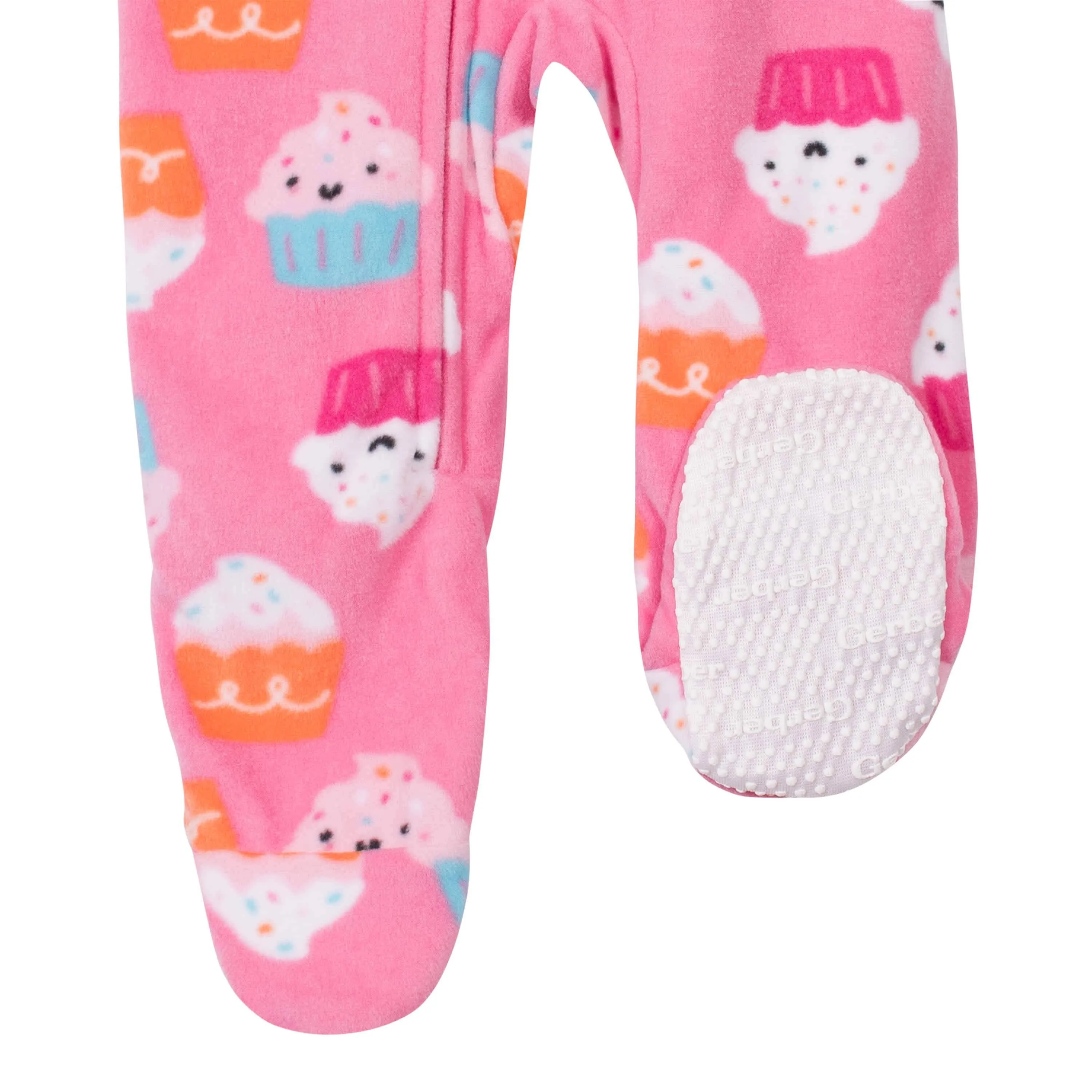 Gerber® 4-Pack Baby Girls Cupcakes & Donuts Fleece Pajamas