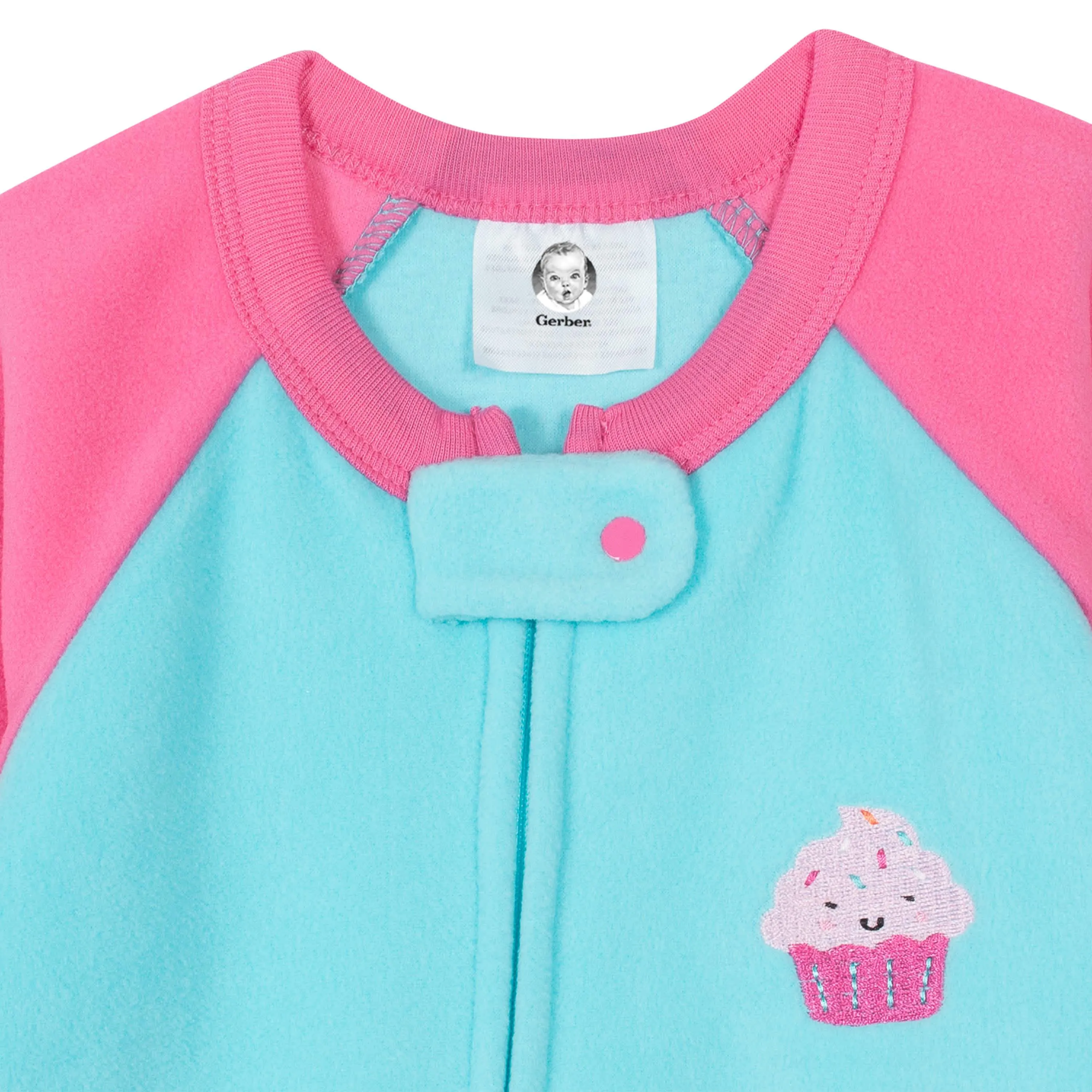 Gerber® 4-Pack Baby Girls Cupcakes & Donuts Fleece Pajamas