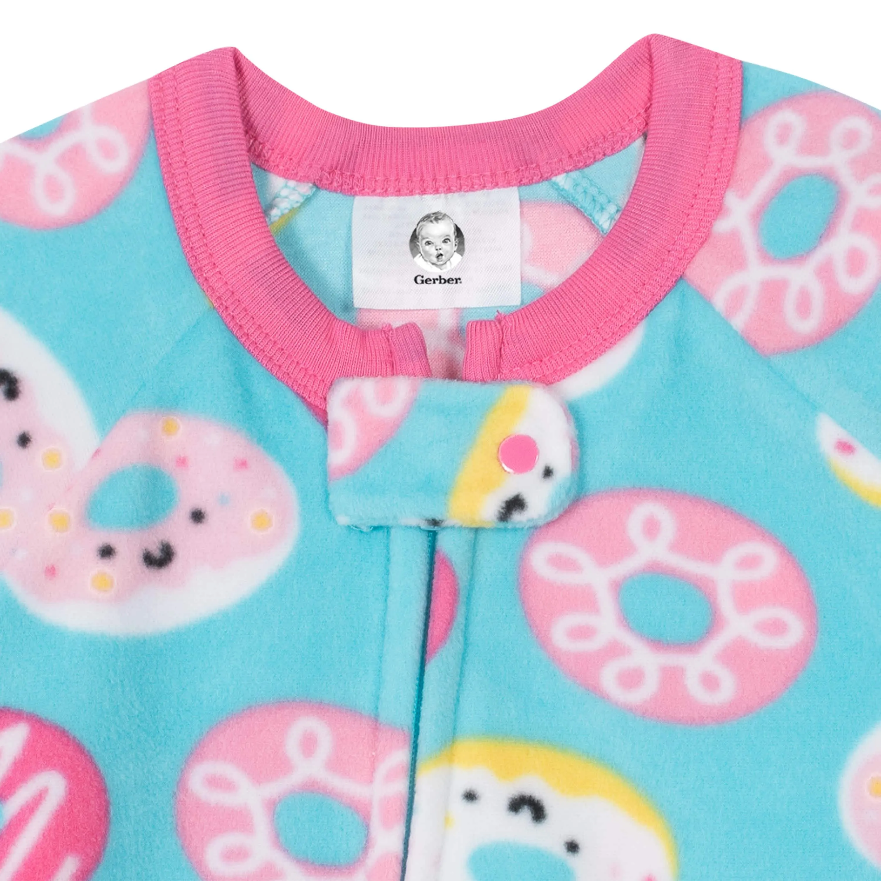 Gerber® 4-Pack Baby Girls Cupcakes & Donuts Fleece Pajamas