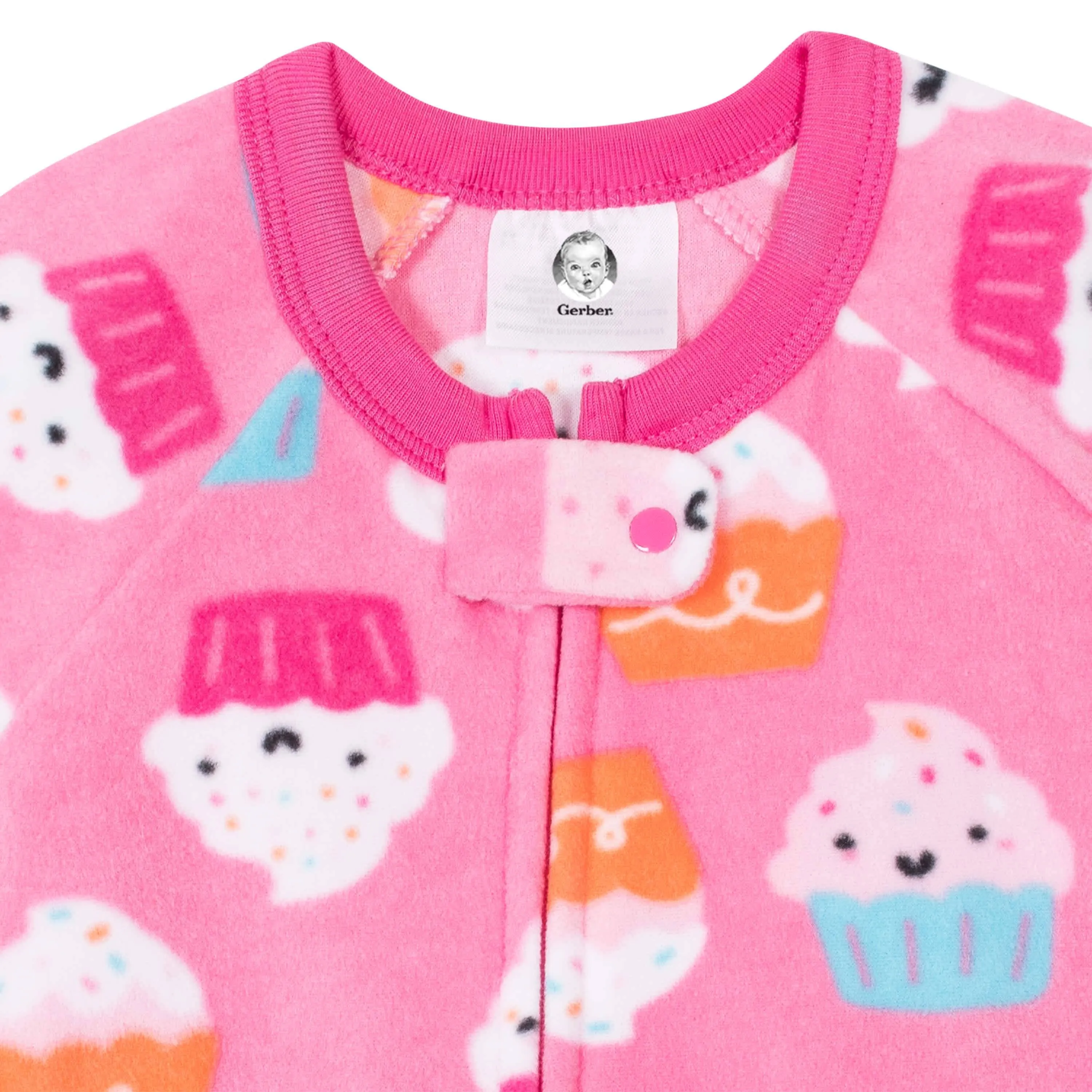 Gerber® 4-Pack Baby Girls Cupcakes & Donuts Fleece Pajamas