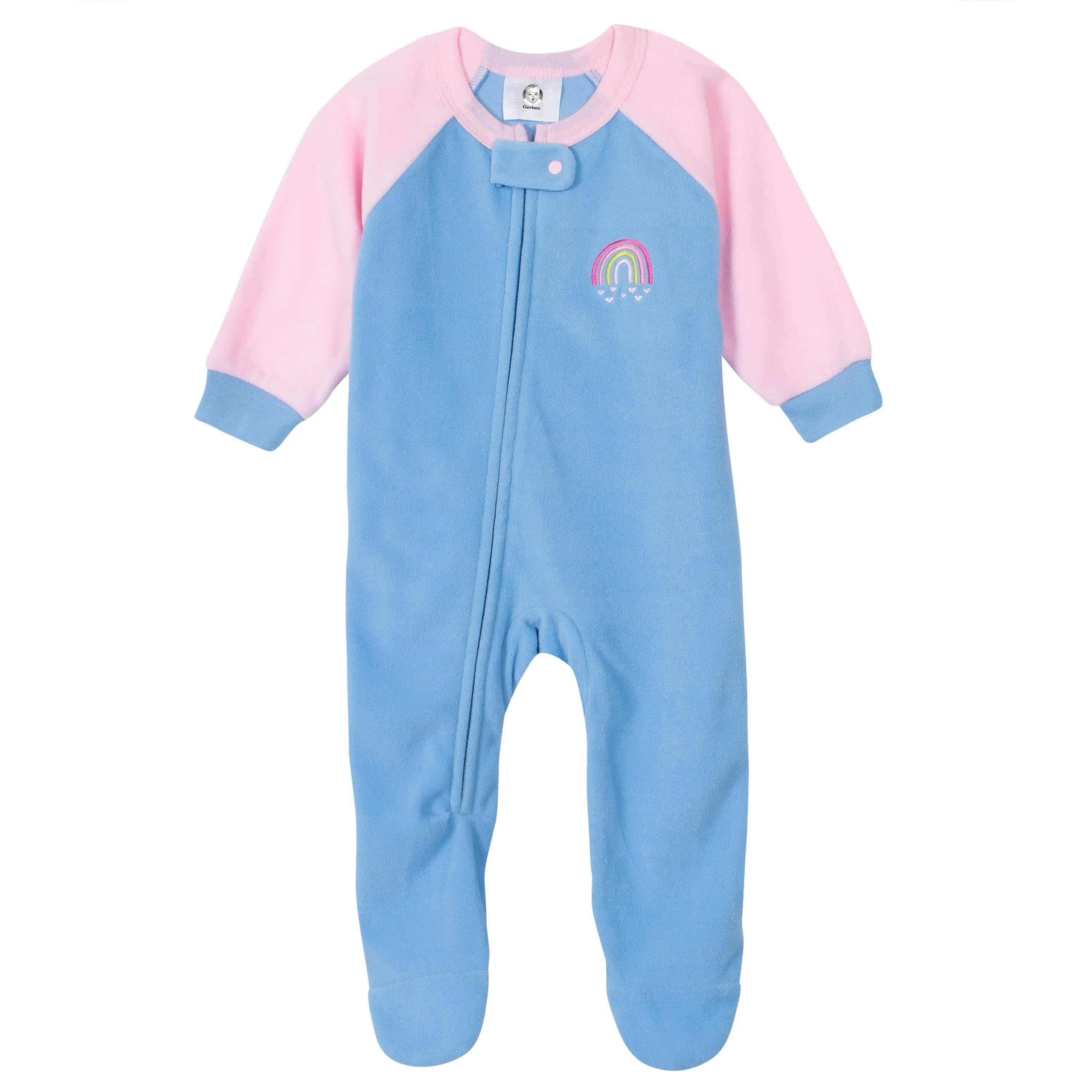 Gerber® 4-Pack Baby Girls Rainbows & Love Fleece Pajamas
