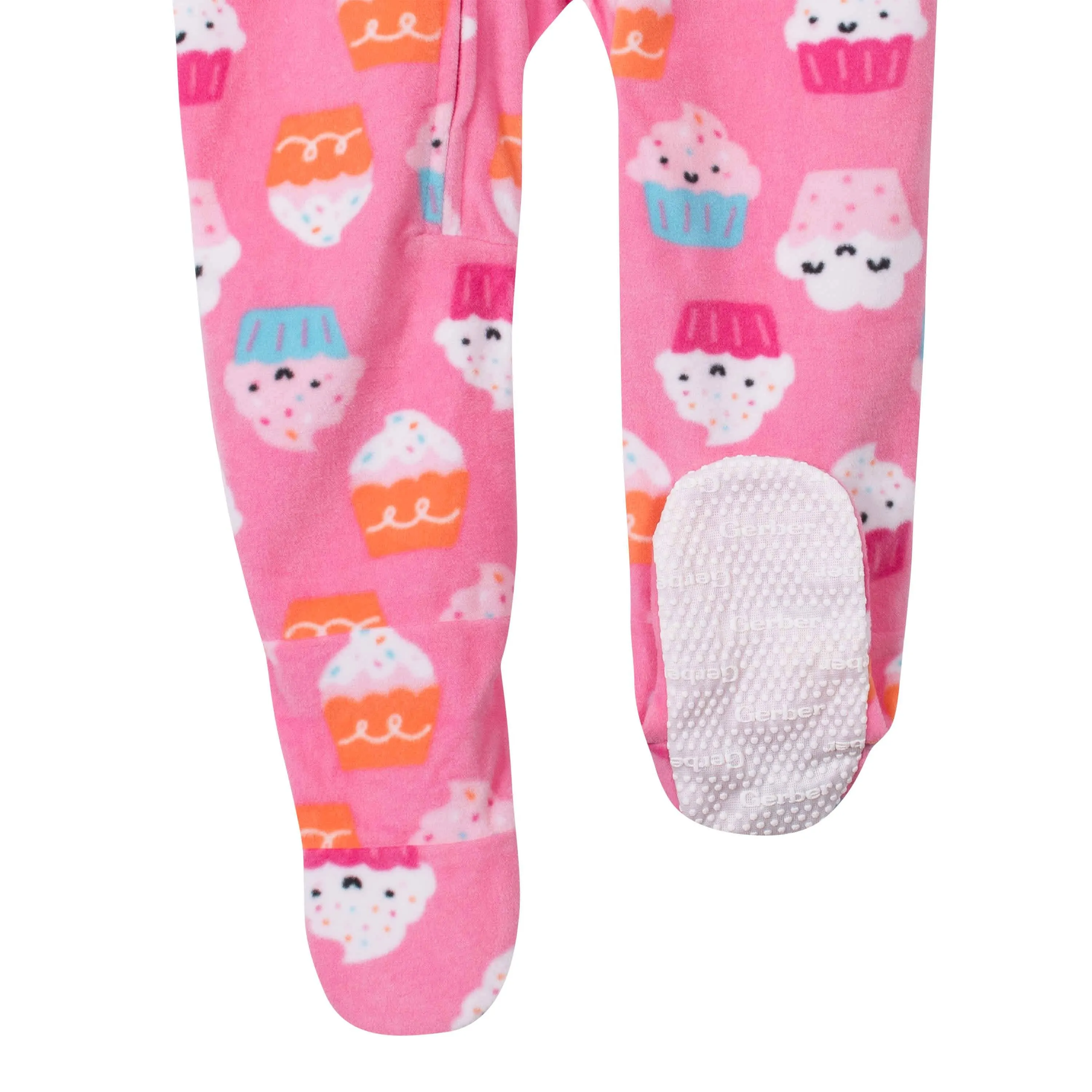 Gerber® 4-Pack Toddler Girls Cupcakes & Unicorns Fleece Pajamas