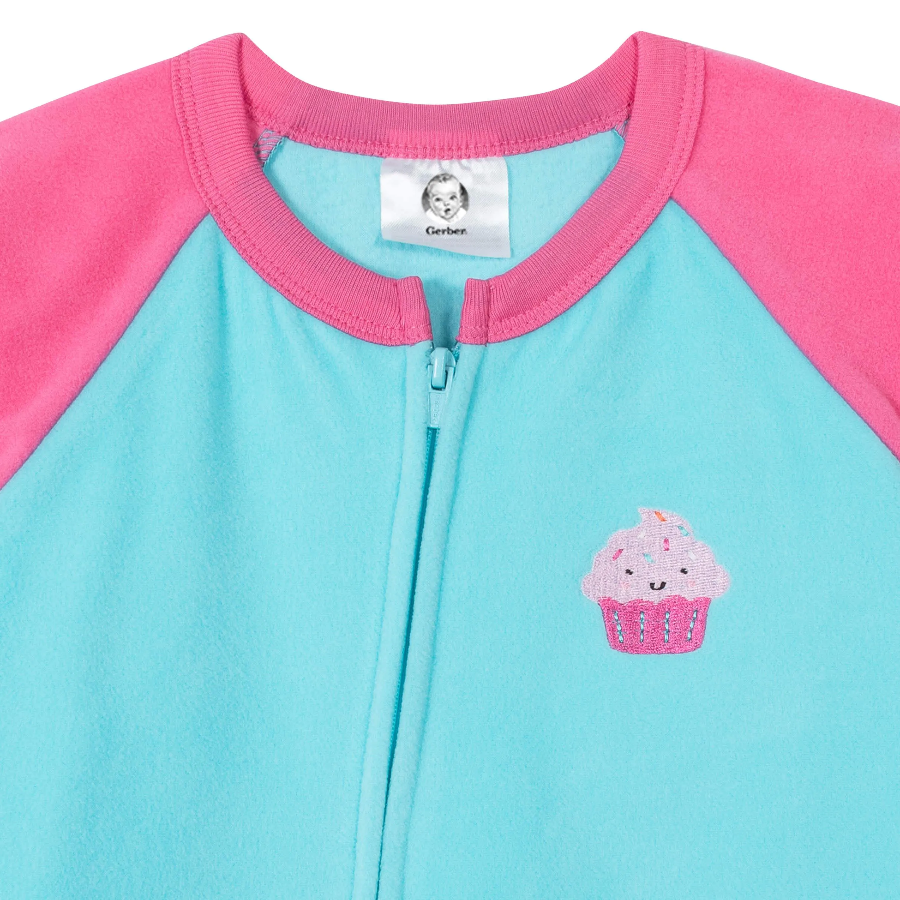 Gerber® 4-Pack Toddler Girls Cupcakes & Unicorns Fleece Pajamas