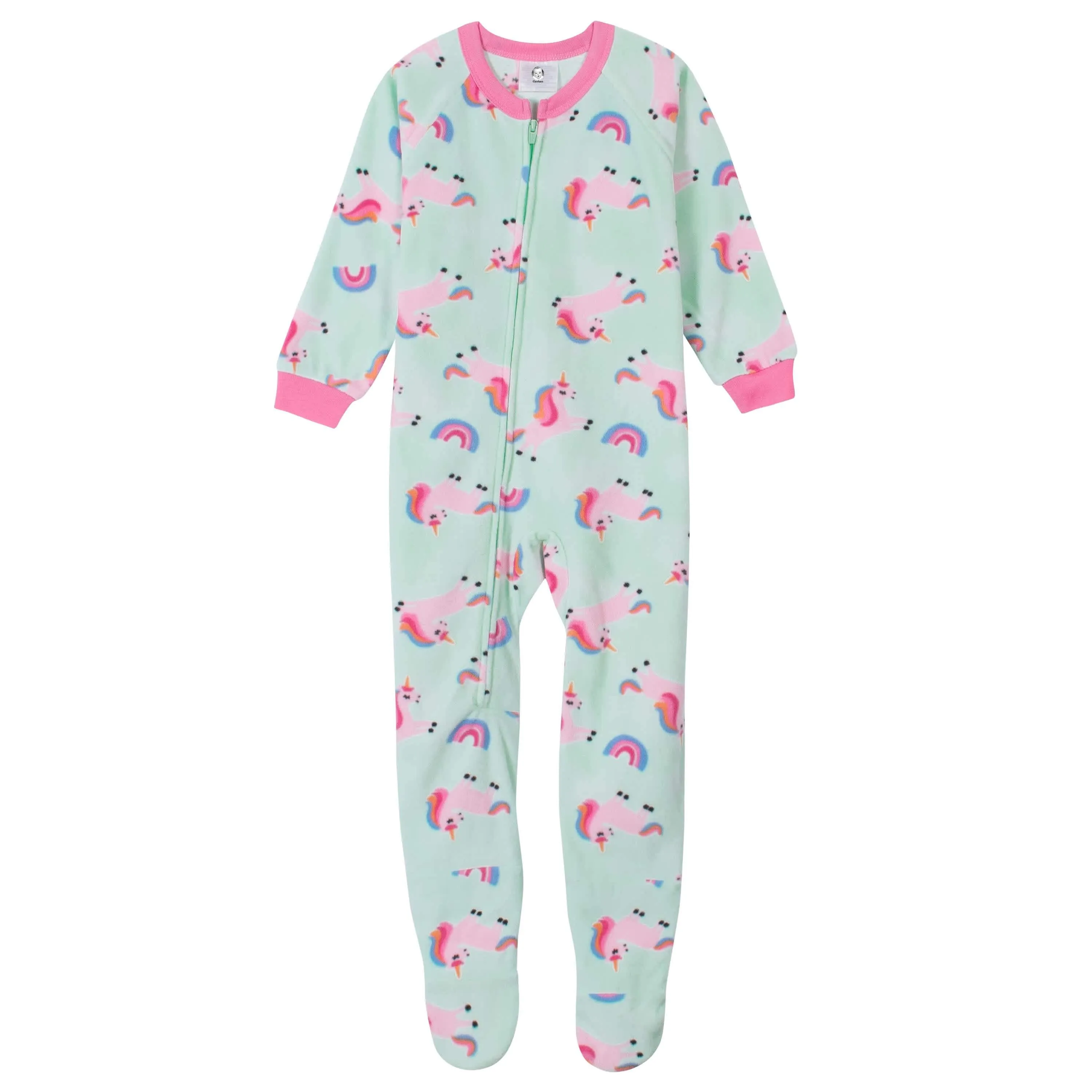 Gerber® 4-Pack Toddler Girls Cupcakes & Unicorns Fleece Pajamas